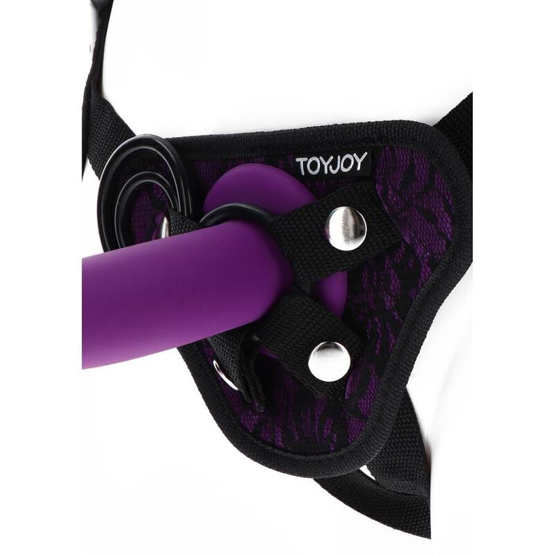 Get Real Strap-On Lace Harness Purple | Niks.fi verkkokauppa