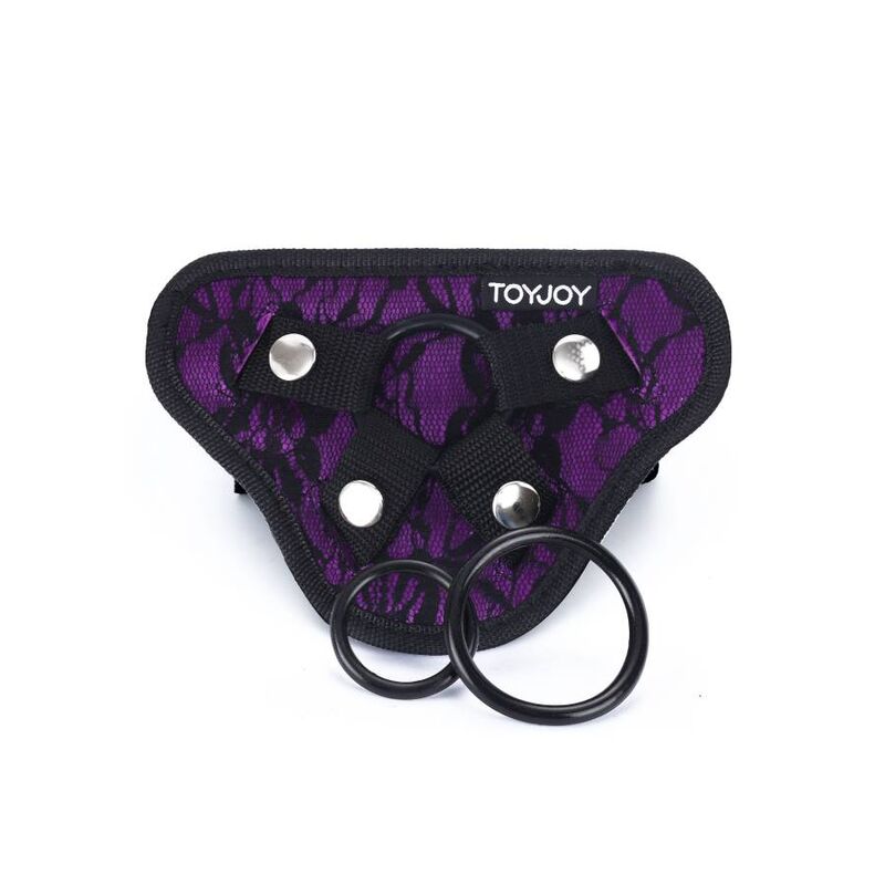 Get Real Strap-On Lace Harness Purple | Niks.fi verkkokauppa