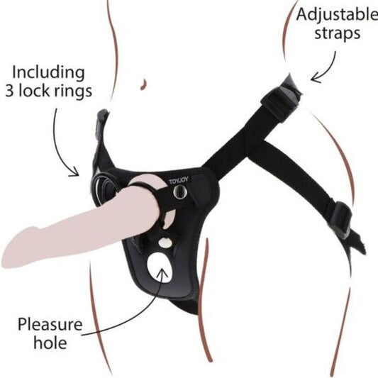 Get Real Strap-On Pleasure Harness Black | Niks.fi verkkokauppa