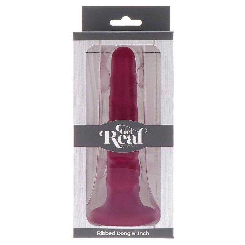 Get Real Ribbed Dong 12 Cm Red | Niks.fi verkkokauppa