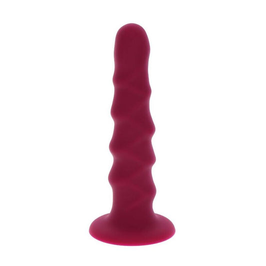 Get Real Ribbed Dong 12 Cm Red | Niks.fi verkkokauppa