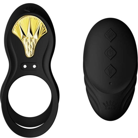 Zalo Bayek Vibrating Couples Ring Black | Niks.fi verkkokauppa