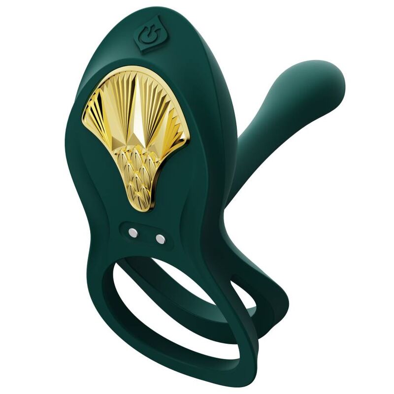 Zalo Bayek Vibrating Couples Ring Green | Niks.fi verkkokauppa