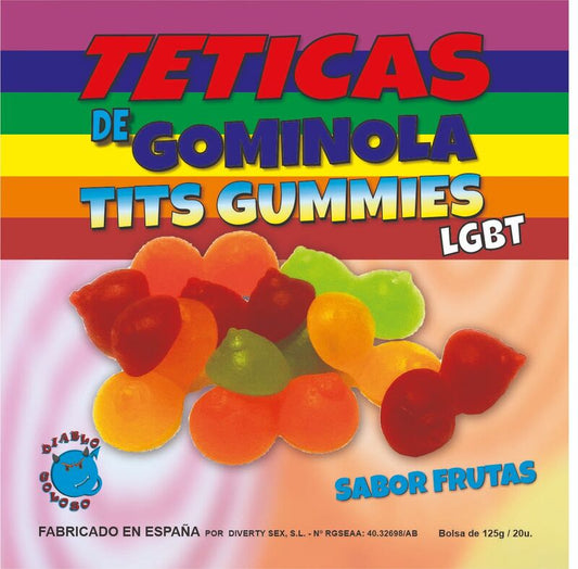 Diablo Goloso Assorted Glitter Gummy Teetics | Niks.fi verkkokauppa