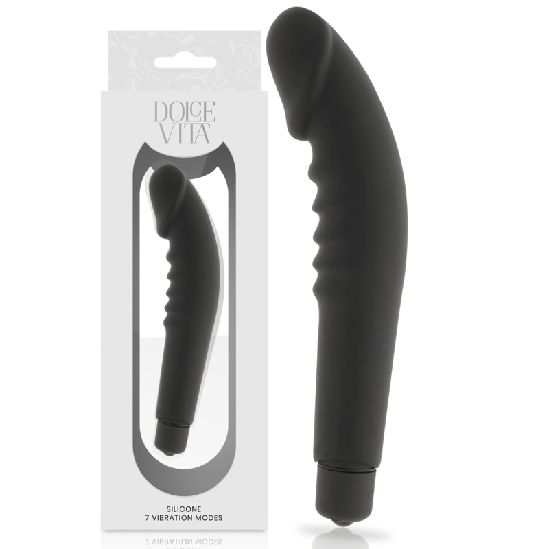 Dolce Vita Realistic Pleasure Black Silicone | Niks.fi verkkokauppa