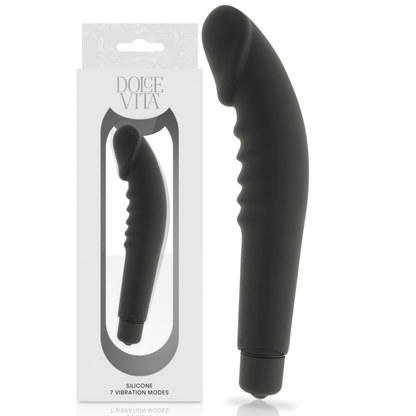 Dolce Vita Realistic Pleasure Black Silicone | Niks.fi verkkokauppa