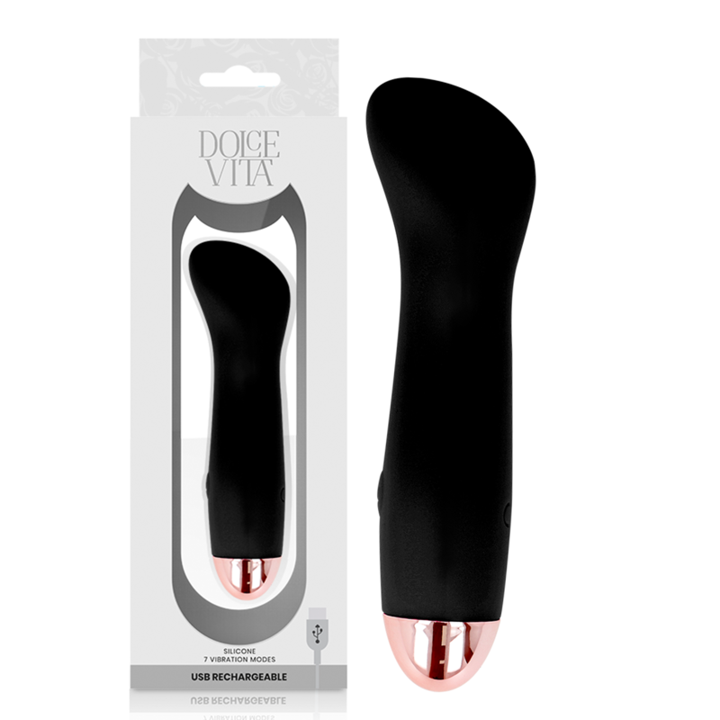 Dolce Vita Rechargeable Vibrator One Black 7 Speed | Niks.fi verkkokauppa