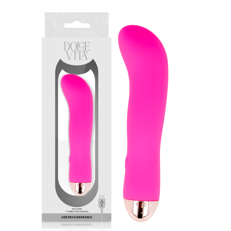 Dolce Vita Rechargeable Vibrator Two Pink 7 Speeds | Niks.fi verkkokauppa