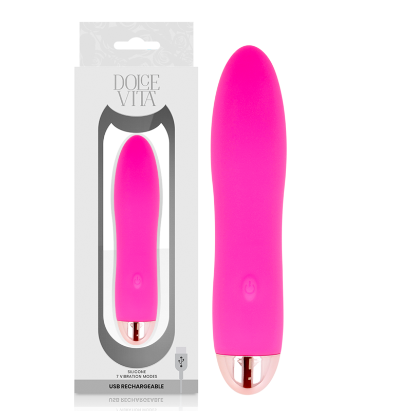Dolce Vita Rechargeable Vibrator Four Pink 7 Speeds | Niks.fi verkkokauppa