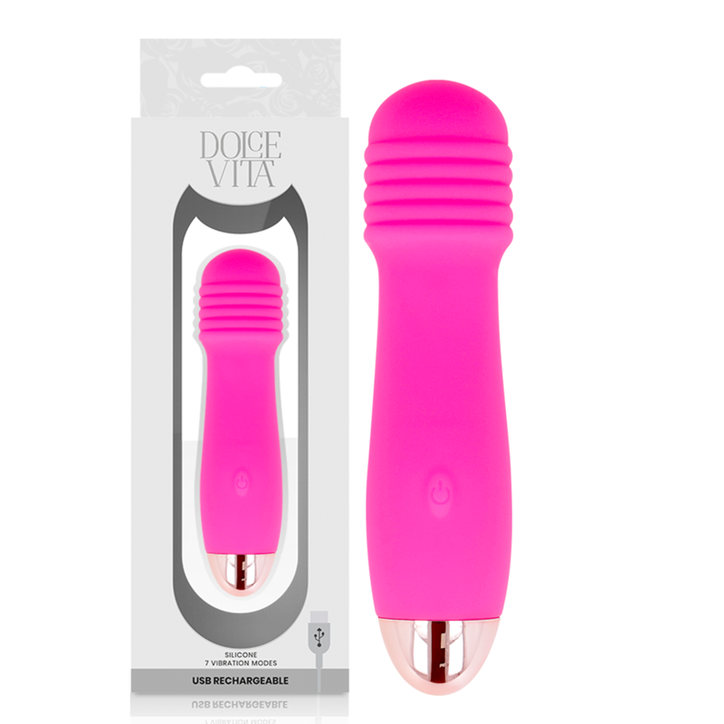 Dolce Vita Rechargeable Vibrator Three Pink 7 Speeds | Niks.fi verkkokauppa