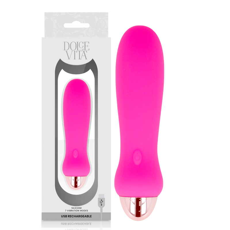Dolce Vita Rechargeable Vibrator Five Pink 7 Speeds | Niks.fi verkkokauppa