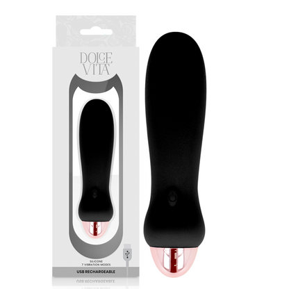 Dolce Vita Rechargeable Vibrator Five Black 7 Speeds | Niks.fi verkkokauppa