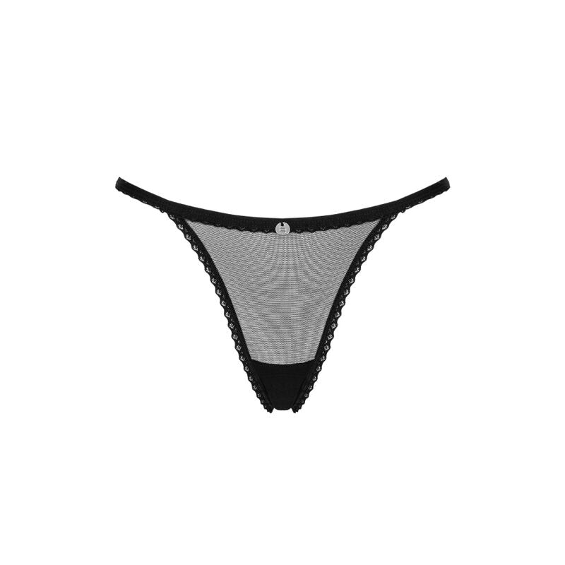 Obsessive Celia Noir Thong Xs/S | Niks.fi verkkokauppa
