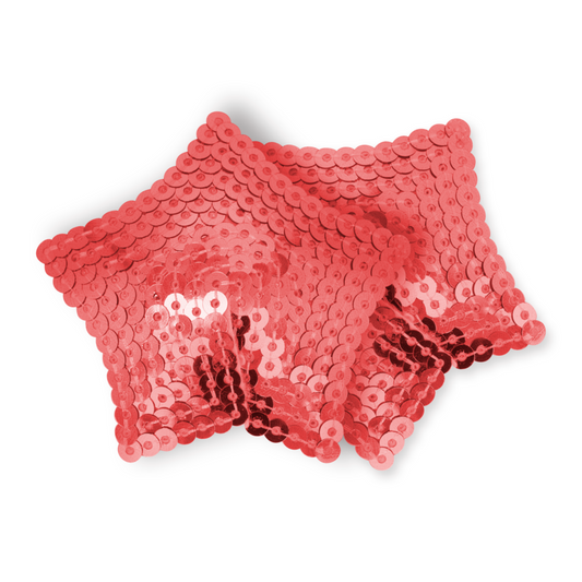 Ohmama Fetish Red Sequined Star Nipples Covers | Niks.fi verkkokauppa