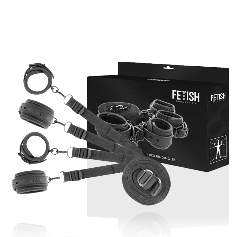 Fetish Submissive Set Of Handcuffs And Ties With Noprene Lining | Niks.fi verkkokauppa