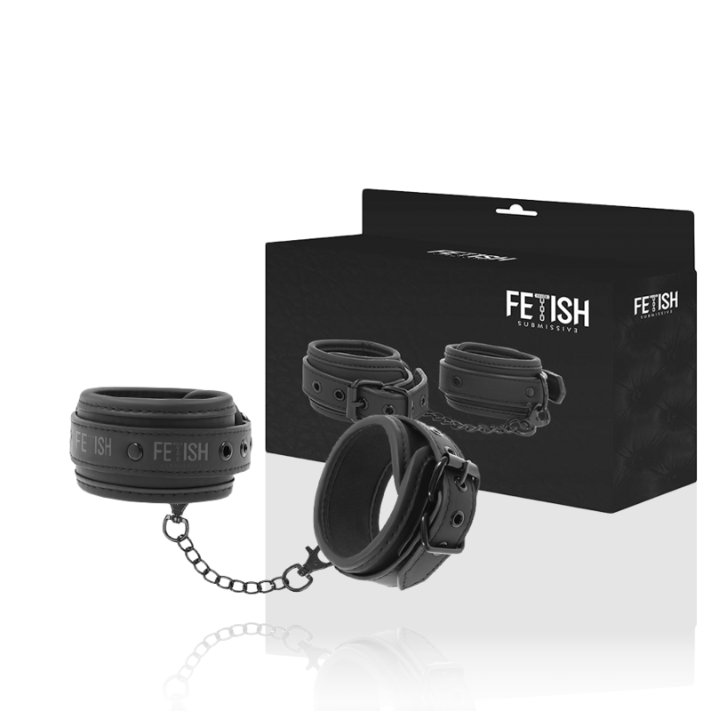 Fetish Submissive Vegan Leather Ankle Cuffs With Noprene Lining | Niks.fi verkkokauppa