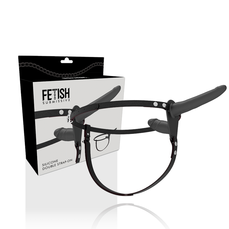 Fetish Submissive Harness Black Double Penetration | Niks.fi verkkokauppa