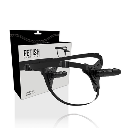 Fetish Submissive Harness Realistic Black Silicone 15 Cm | Niks.fi verkkokauppa