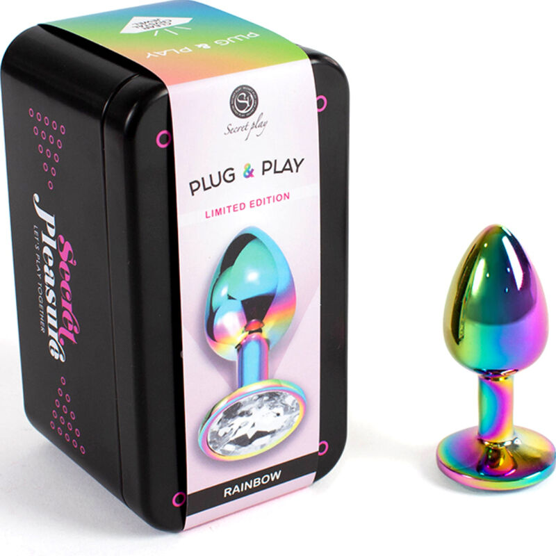 Secretplay Metal Butt Plug Rainbow Small Size 7 Cm | Niks.fi verkkokauppa