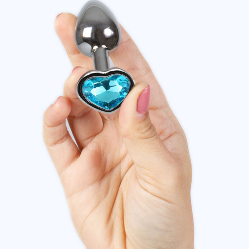 Secretplay Metal Butt Plug Blue Heart Small Size 7 Cm | Niks.fi verkkokauppa