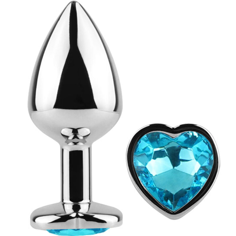 Secretplay Metal Butt Plug Blue Heart Small Size 7 Cm | Niks.fi verkkokauppa