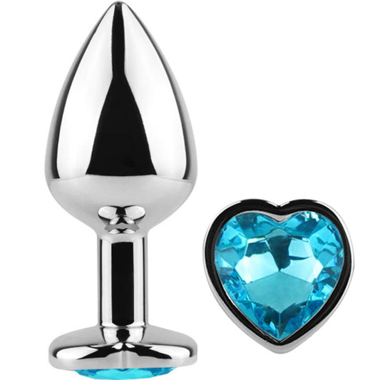 Secretplay Metal Butt Plug Blue Heart Small Size 7 Cm | Niks.fi verkkokauppa