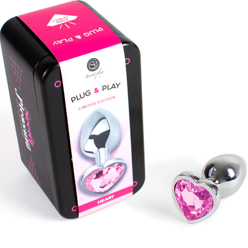 Secretplay Metal Butt Plug Fuchsia Heart Small Size 7 Cm | Niks.fi verkkokauppa