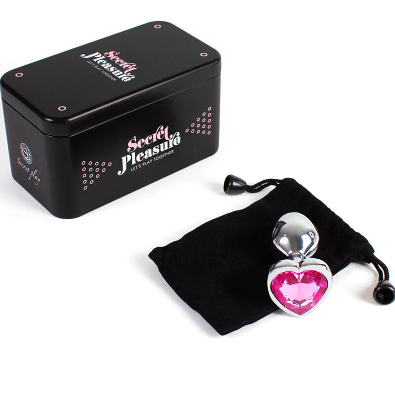 Secretplay Metal Butt Plug Fuchsia Heart Small Size 7 Cm | Niks.fi verkkokauppa