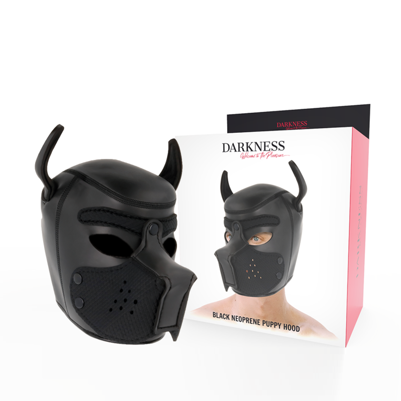 Darkness Neoprene Dog Mask With Removable Muzzle M | Niks.fi verkkokauppa