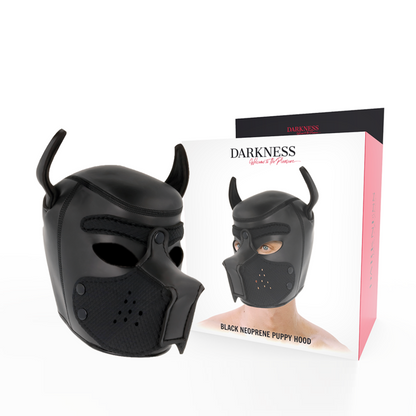 Darkness Neoprene Dog Mask With Removable Muzzle M | Niks.fi verkkokauppa