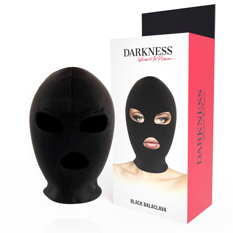 Darkness Bdsm Submission Mask Mouth And Eyes Black | Niks.fi verkkokauppa