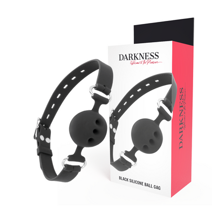 Darkness Black Breathable Silicone Gag | Niks.fi verkkokauppa