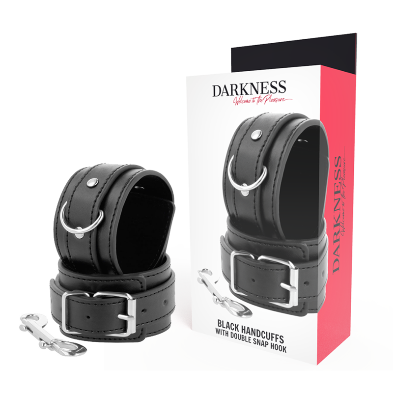 Darkness Black Adjustable Handcuffs With Double Reinforcement Tape | Niks.fi verkkokauppa