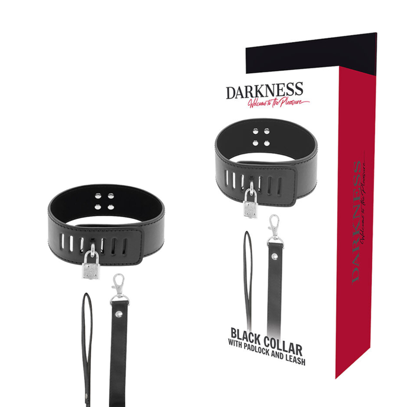 Darkness Bdsm Collar With Black Lock | Niks.fi verkkokauppa