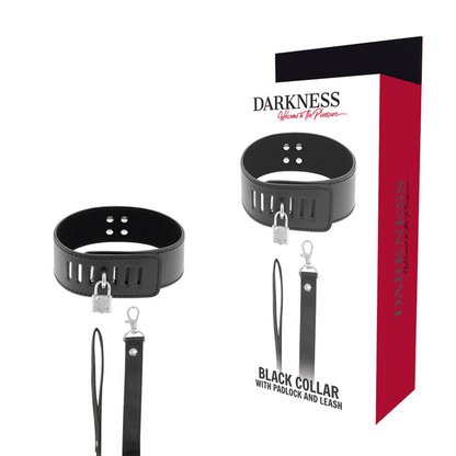 Darkness Bdsm Collar With Black Lock | Niks.fi verkkokauppa