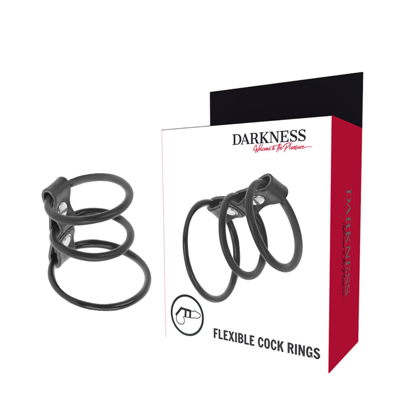 Darkness Set Of 3 Flexible Penis Rings | Niks.fi verkkokauppa