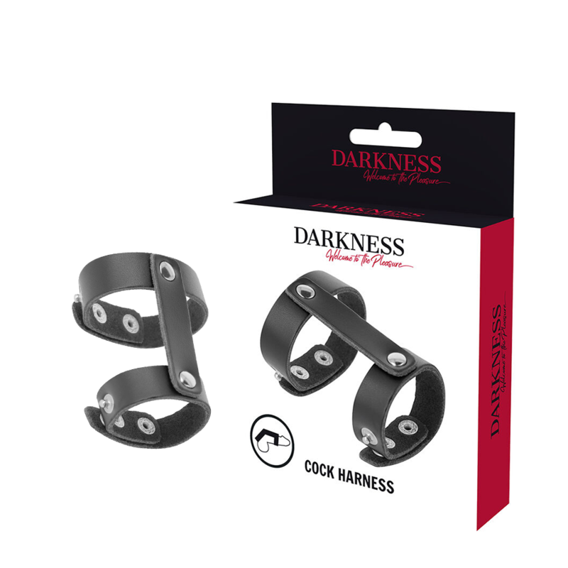 Darkness Leather Adjustable Penis And Testicle Ring | Niks.fi verkkokauppa
