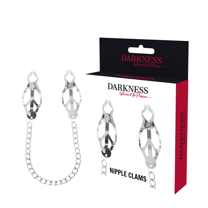 Darkness Metal Nipple Clamp With Chain | Niks.fi verkkokauppa
