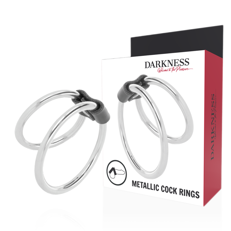 Darkness Double Metal Penis Ring | Niks.fi verkkokauppa