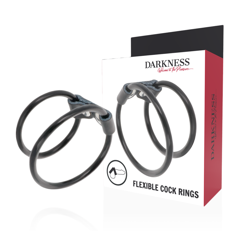 Darkness Double Flexible Penis Ring | Niks.fi verkkokauppa