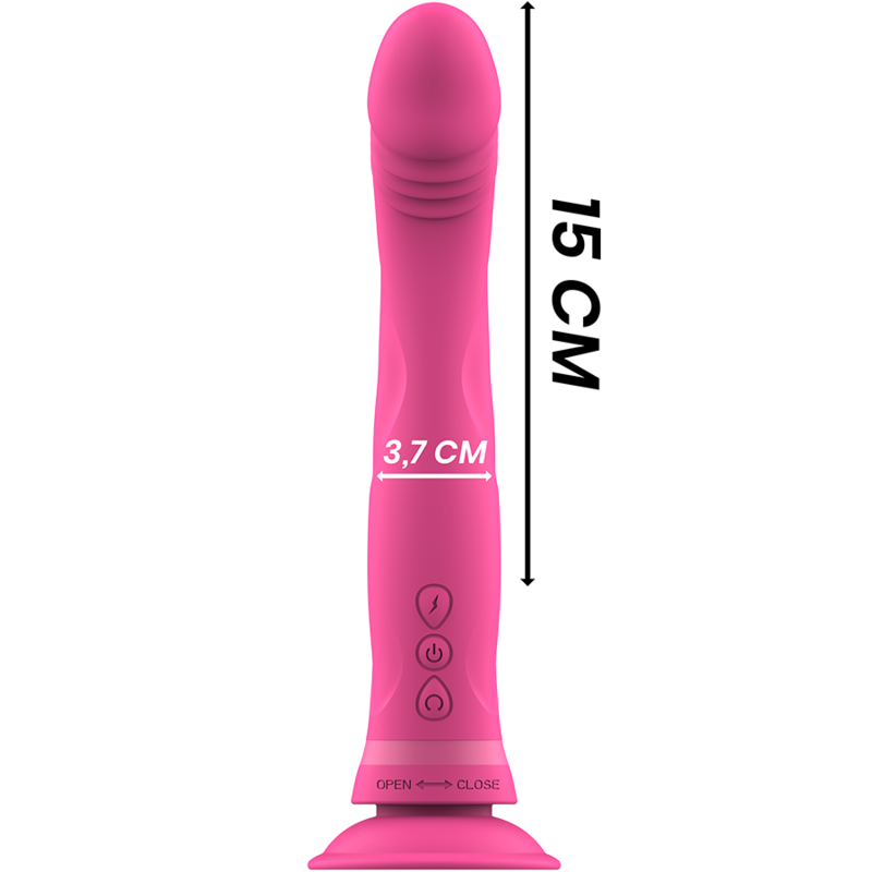 Intense Michelangelo Pink Silicone Vibrator Dildo | Niks.fi verkkokauppa