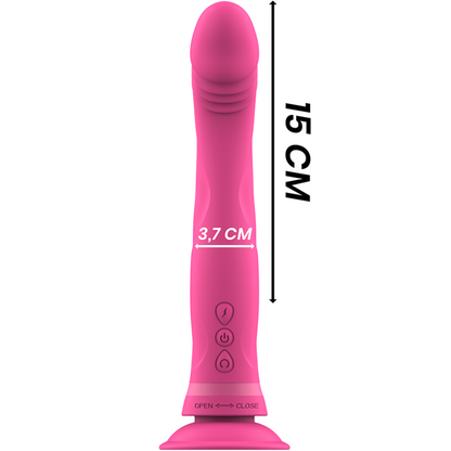 Intense Michelangelo Pink Silicone Vibrator Dildo | Niks.fi verkkokauppa