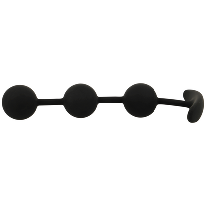 Black&Silver Harry Anal Rosary 3 Silicone Spheres 14 Cm | Niks.fi verkkokauppa