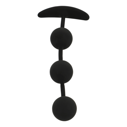 Black&Silver Harry Anal Rosary 3 Silicone Spheres 14 Cm | Niks.fi verkkokauppa