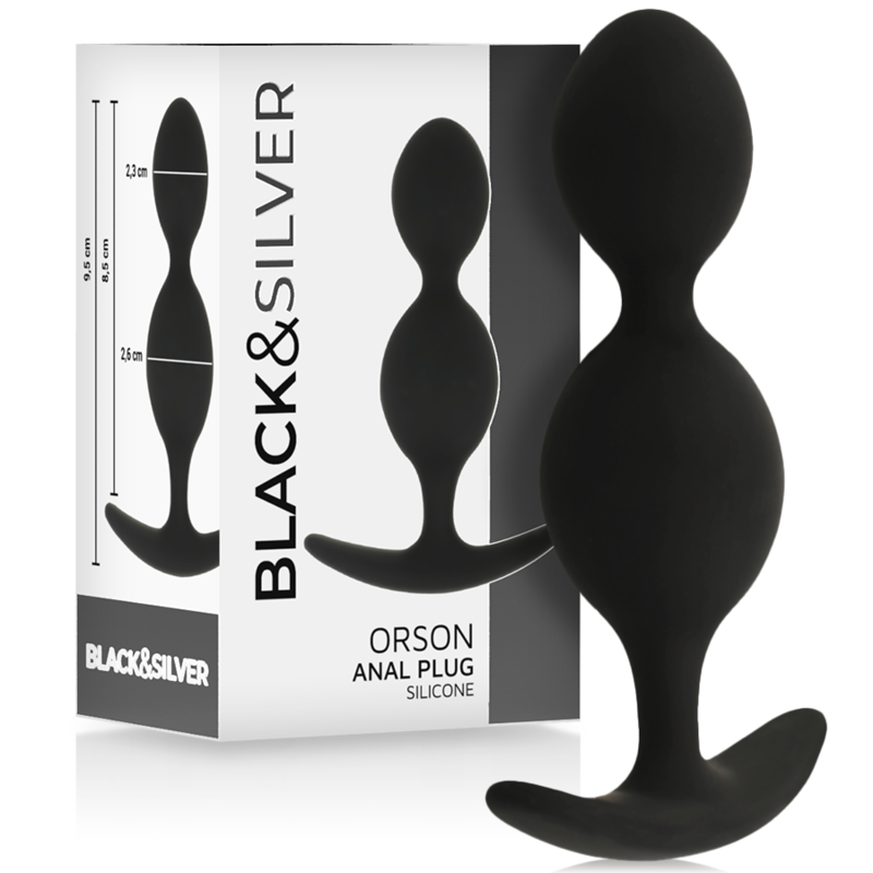 Black&Silver Orson Plug Silicone 2 Anal Waves 9 Cm | Niks.fi verkkokauppa