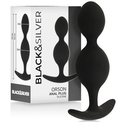 Black&Silver Orson Plug Silicone 2 Anal Waves 9 Cm | Niks.fi verkkokauppa