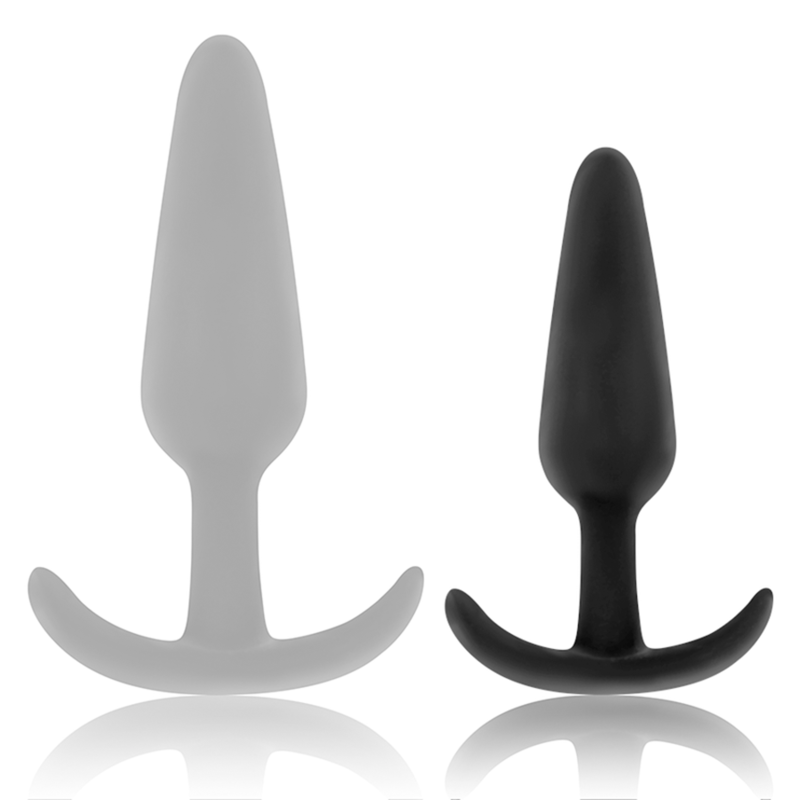 Black&Silver Hansel Silicone Anal Plug With Small Handle | Niks.fi verkkokauppa