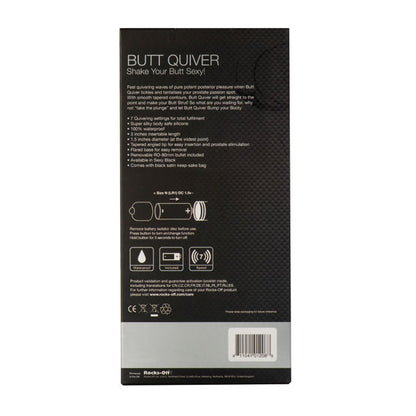 Rocks-Off Butt Quiver P-Point Stimulator 7 Speeds Black | Niks.fi verkkokauppa