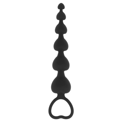 Black&Silver Mila Anal Chain Of Hearts 18 Cm | Niks.fi verkkokauppa