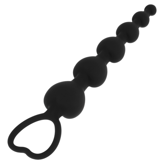 Black&Silver Mila Anal Chain Of Hearts 18 Cm | Niks.fi verkkokauppa